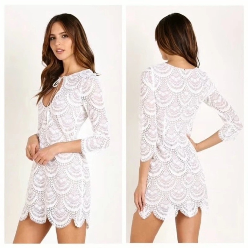 For Love And Lemons Ivory Lace Dress